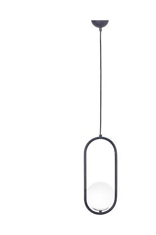 Luzarana Zenga Tekli Siyah-Krom Metal Gövde Beyaz Camlı Tasarım Lüx Sa... Çok Renkli