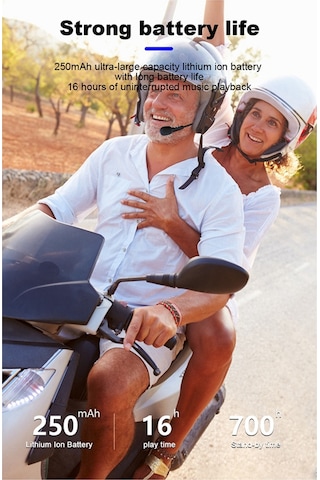 Kask Kulaklık Bluetooth V5.0 Kablosuz Stereo Eller Serbest Hoparlör