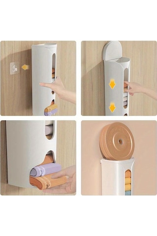 İç Çamaşırı Külot Çorap Depolama Organizatörler Duvara Monte Asılı Çeşitli Eşyalar Kapaklı Konteyner Mutfak Banyo Dolabı Depolama Rafı Gri