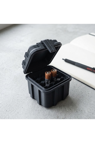 Aaa Pil Saklama Kutusu 3d Baskı Taşıma Kutusu 16'lı Pil Organizer Kutu Gri