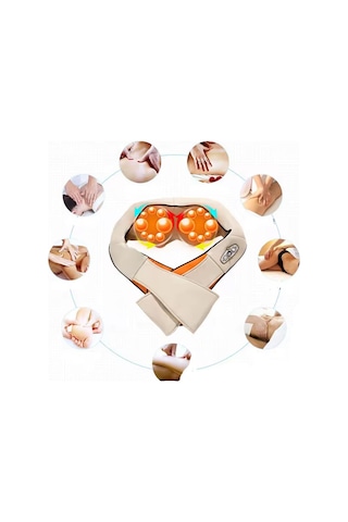 Powermaster Om-34 Bel Boyun Sırt Omuz Tüm Vücut Yastık Tip Masaj Aleti Boyundan Asmalı Ovmalı