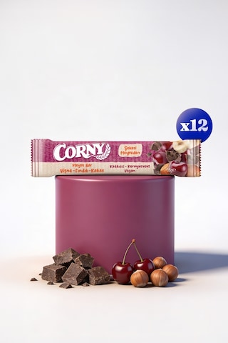 Corny Vişne Fındık Kakao Meyve Bar 35gr X - 12 Adet