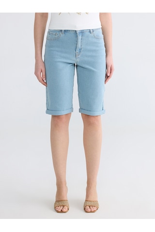 Lcwaıkıkı Classic İndigo Yüksek Bel Slim Fit Kadın Jean Şort