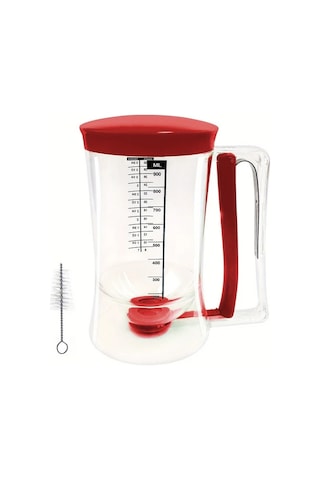 Elmpaly Transparent Kırmızı Katlanır Pankek Waffle Makinesi Fırça li