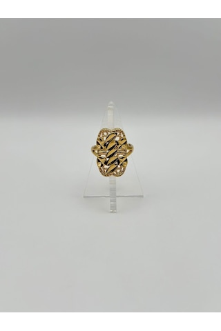 Arnes Jewelry Çelik 22 Ayar Altın Kaplama Ayarlanabilir Yüzük Ar492nes Gold
