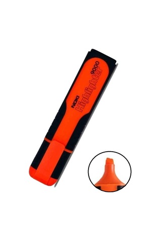 Fosforlu İşaret Kalem Sarı Turuncu 1 Adet Noki Hıghlıghter 2 Renk Fosforlu İşaretleme Kalemi Neon Renkler Çok Renkli