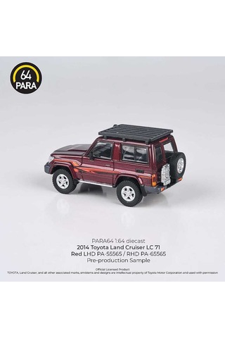 Para64 Toyota 2014 Land Cruiser 71 Short Wheels Base Red W Roof Rack Rhd Pa-65565 Çok Renkli