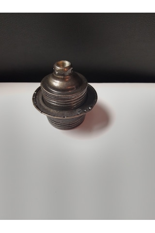 Orgun Dekoratif E27 Rondelalı Eskitme Metal Porselen Duy 10'lu
