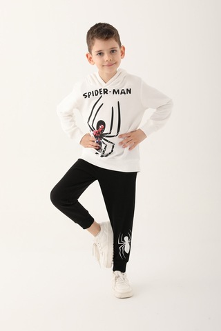Spider Man D4837-3 Çocuk Krem Eşofman Takımı