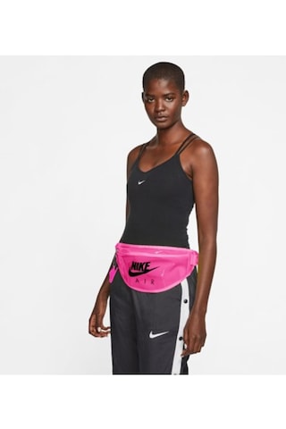Nike Air Heritage Fanny Pack Zip Hip Waist Bag Bum Belt Thermo Plastic Key Ring Pembe