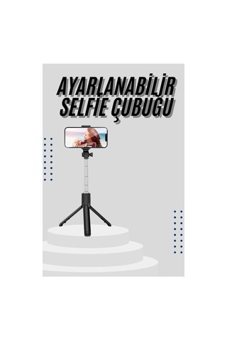 Buğz Tripod Selfie Çubuğu Bluetooth Kumandalı Kablosuz Led Işıklı 92520326