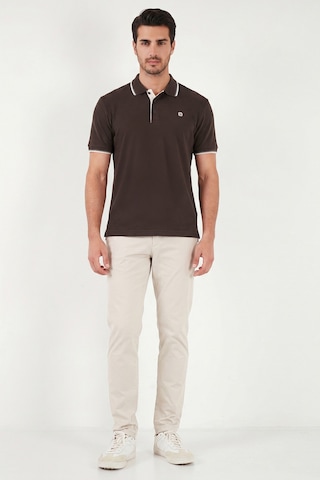 Buratti % 100 Pamuk Düğmeli Regular Fit Polo Yaka T Shirt Erkek Polo Yaka T Shirt 5902118 Kahve