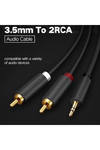 Ebitda 10512 Rca Y Splitter Stereo Ses Kablosu 3.5 Mm 3 Metre Ugreen Marka