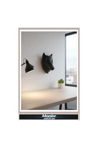 Monbc Alfa Kurt Duvar Dekoru 3d Tasarım Dekoratif Biblo, Hediyelik Ve Ev Ofis İçin Şık Aksesuar