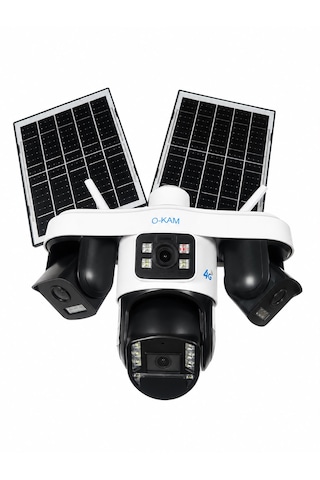 Okam 335 Premıum 4g Solar Güvenlik Kamerası Sım Kartlı 7/24 Kayıt Akıllı Takip Renkli Gece Görüşü