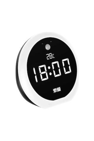 Soaiy E19 Taşınabilir Kablosuz Bluetooth Hoparlör Led Işıklı Dijital Saat FM Radyo Hafıza Kartı - ZORE-219037