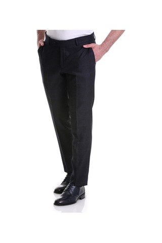 Hatemoğlu Lacivert Slim Fit Yandan Cepli Kareli Flanel Kumaş Pantolon 29141024a002 784 Lacivert
