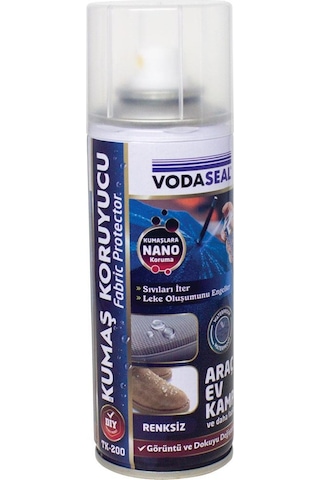 Vodaseal Nano Kumaş Koruyucu Sprey Şeffaf 200 Ml. 1 Adet