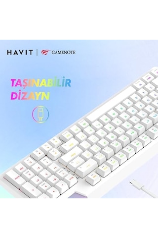 Kb885l Rgb Backlit Gaming Mekanik Klavye Beyaz