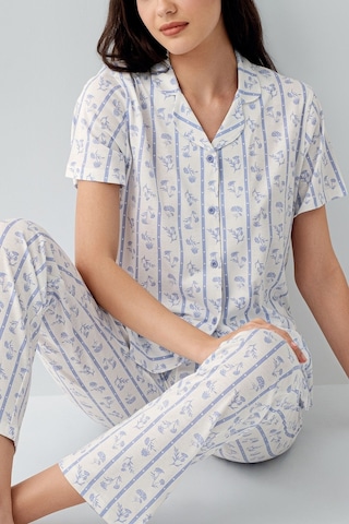 Arnetta Kadın Mavi Gömlek Pijama Takım Ar3619-s-v1 Mavi