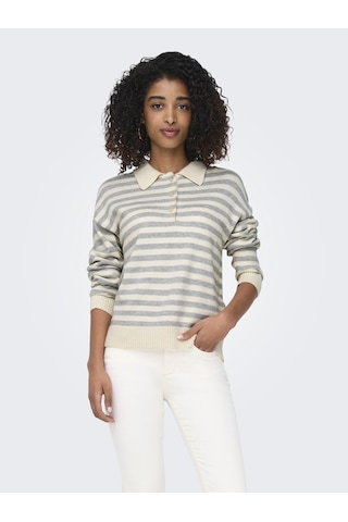 Only Bayan Polo Yaka Sweatshirt 15356689 Bej