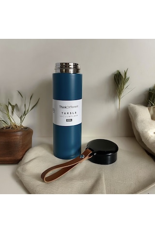 Prettify Modern Çift Vakum Yalıtımlı Yandan Deri Tutacaklı Sıcak/soğuk 450 ML