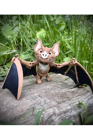 Yarasa Figür Oyuncak 3d Hareketli Organik Vip Model - Büyük Boy