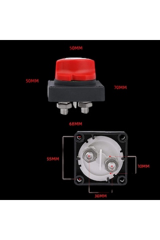 Dc Kesici Akü Şalteri Gömme Tip 275a 12-24v 2p On-off 100
