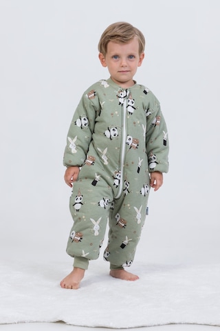 Kız Erkek Çocuk Kalın Elyaf Dolgulu 2.5 Tog Desenli Uyku Tulumu-yeşil Yeşil