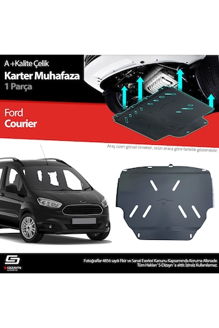 S-dizayn Ford Courier Çelik Karter Muhafaza Koruma 2018-2023 A+ Kalite