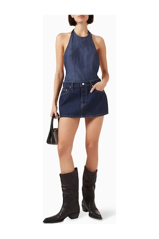 Eb Denim Denim Mini Etek - - Vintage Tarzı Beş Cep Detaylı, Kısa Siluet Lacivert