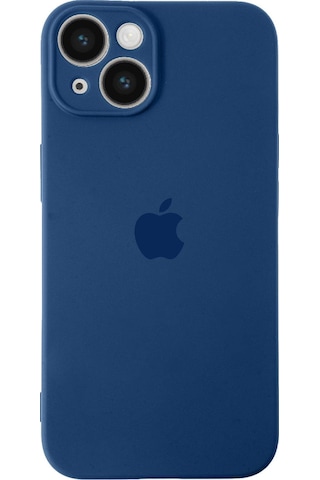 Apple Uyumlu iPhone 14 Kılıf Logolu Kamera Korumalı Altı Kapalı İçi Kadife Lansman Kapak - Kırmızı