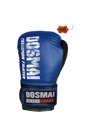 Dosmai Profesyonel Deri Boks Kick Boks Eldiveni Mavi Siyah El347 Mavi - Siyah