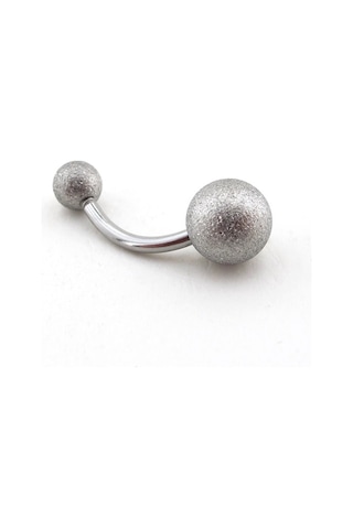 Gümüş Renk 8Mm Top Uçlu Çelik Muz Göbek Piercing P455A