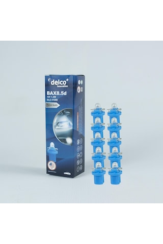Delco U.s.a Bax8.5d 1.2w Duylu Gösterge Ampulü 12 Volt 10 Adet