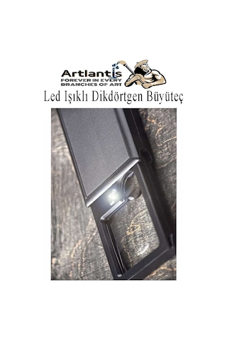 Led Işıklı Dikdörtgen Çekmeceli Büyüteç 1 Adet 3x 6x Büyütme Optik Lens El Tipi Mercek Çep Büyüteci Okul Ofis Büro