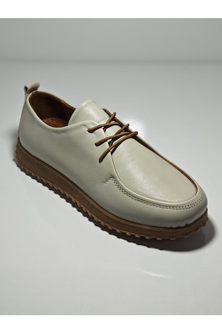 Cem Pekşen Bablin 2610 Kadın Günlük Deri Comfort Ayakkabı Bej
