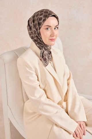 Silk Home Twill İpek Eşarp Zincir Kahverengi Çok Renkli