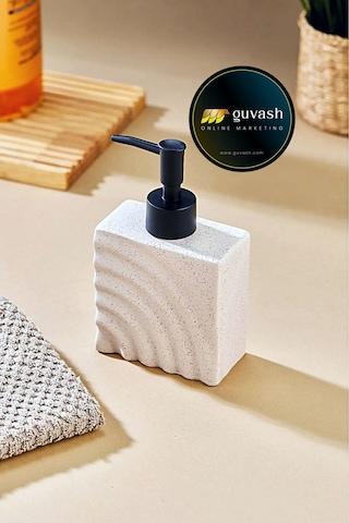 Lüx Modern Taş Görünümlü Sıvı Sabunluk Mükemmel Kalite Gri