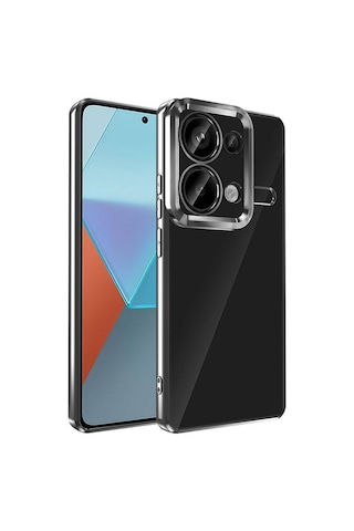 Xiaomi Redmi Note 13 Pro 4g Kılıf Tek Kamera Çerçeveli Logo Gösteren Omega Kapak