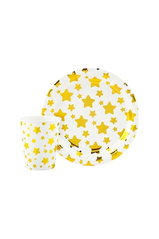 Davajdarit' Zolotaya Zvezdi Parti İçin Tek Kullanımlık Servis Seti 153084176 100 adet