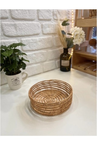 4 Lü Bambu Örgü Sepet