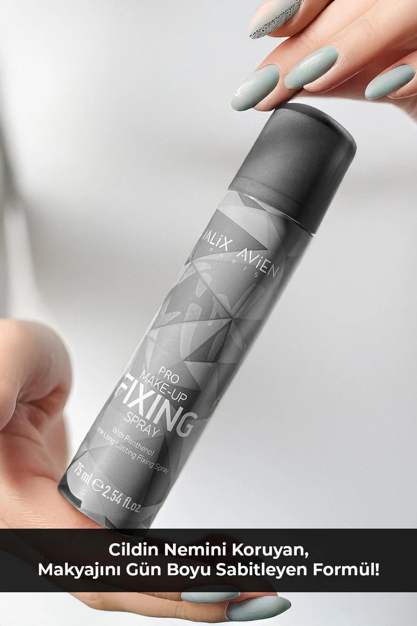 Alix Avien Uzun Süre Kalıcı Cilt Nemini Koruyan Işıltılı Görünümlü 12'li Makyaj Sabitleyici Seti Fixing Spray