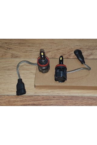 Ducki 110W Hua Led Far Ampulu H11 14000Lm Sarı+Beyaz Fanlı