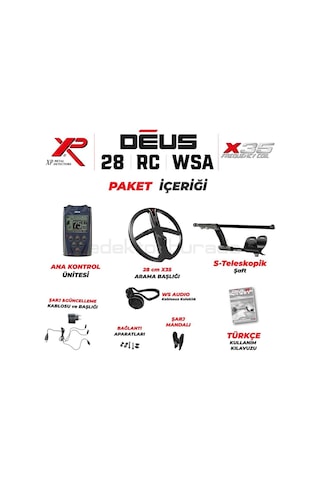 DEUS - 28cm X35 Başlık, Ana Kontrol Ünitesi (RC), WSAUDIO Kulaklık - FULL PAKET