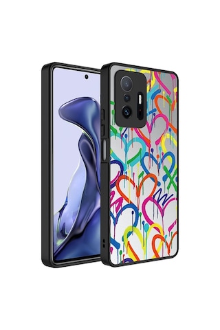 Xiaomi Mi 11t Pro 5g Kılıf Aynalı Desenli Kamera Korumalı Parlak Zore Mirror Kapak Kalp