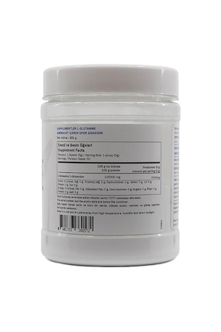 Supplementler Glutamine 300 Gr Aromasız