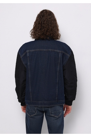 Colins Oversize Fit Düğmeli Astarsız Erkek Koyu Mavi Ceket Cl1076080 Q1.v1 Dn44498 Denim