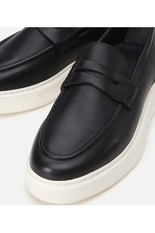 Hotiç Erkek Deri Siyah Topuk Detaylı Şık Günlük Loafer 02ayh305430a100 Siyah