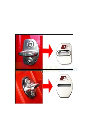 Audi S Line Kapı Kilidi Logo Kaplaması Arma Paslanmaz Çelik